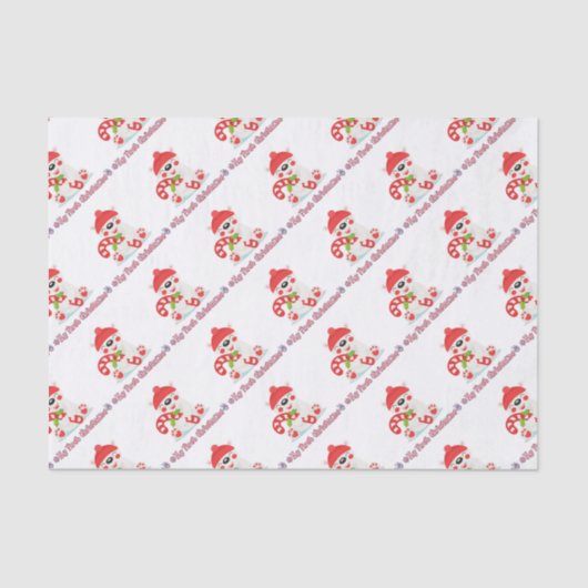 Mijn eerste kerstBaby Beer Tissuepapier (Voorkant)