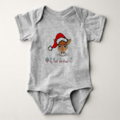 Mijn eerste kerstBaby Giraffe Romper (Voorkant)