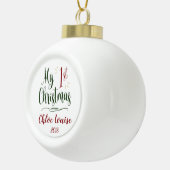 Mijn eerste kerstbeker Aangepaste Ornament Keepsla (Rechts)