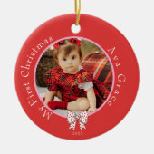 Mijn eerste kerstboog foto jaar Ornament (Voorkant)