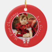 Mijn eerste kerstboog foto jaar Ornament (Achterkant)