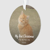 Mijn eerste kerstcadeauscriptfoto ornament (voorkant)