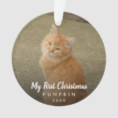 Mijn eerste kerstcadeauscriptfoto ornament (voorkant)