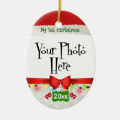 Mijn eerste kerstcadeauservice keramisch ornament (Voorkant)