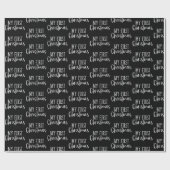 Mijn eerste kerstcadeautje met modern zwart-wit cadeaupapier (Vlak)