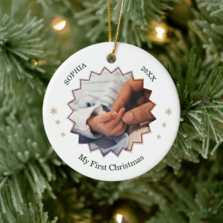 Mijn Eerste Kerstd Foto Naam Ornament
