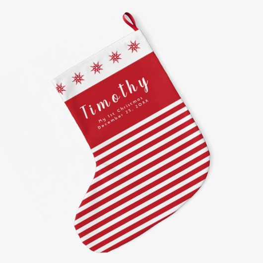 Mijn eerste kerstdatum Aangepaste naam Grote Kerstsok (Achterkant (Hangend))