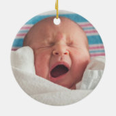 Mijn eerste kerstdetails en foto gepersonaliseerd keramisch ornament (Achterkant)