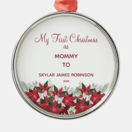 Mijn eerste kerstfeest als Baby van mammie Metalen Ornament