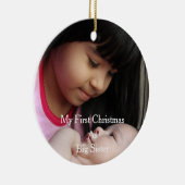 Mijn eerste kerstfeest als grote zuster keramisch ornament (Rechts)
