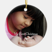 Mijn eerste kerstfeest als grote zuster keramisch ornament (Voorkant)