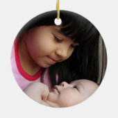 Mijn eerste kerstfeest als grote zuster keramisch ornament (Achterkant)