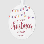 Mijn eerste kerstfeest als Nana Red Ornament (voorkant)