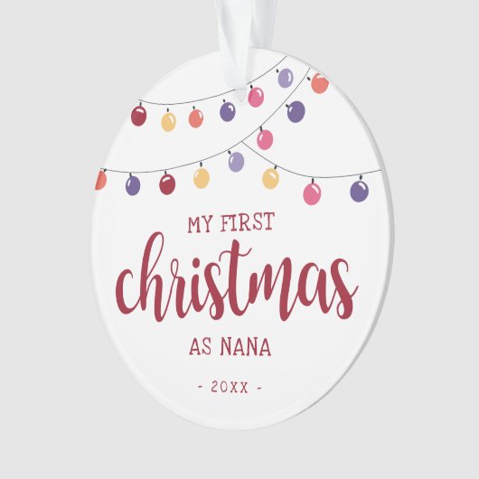 Mijn eerste kerstfeest als Nana Red Ornament (voorkant)