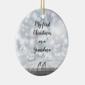 Mijn eerste kerstfeest als oma keramisch sieraad keramisch ornament (Rechts)