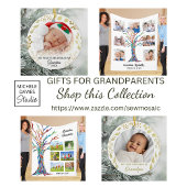 Mijn eerste kerstfeest als opa foto Gold Foliage Keramisch Ornament