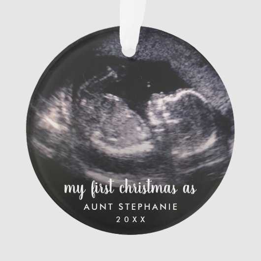 Mijn eerste kerstfeest als tante Ultrasound foto Ornament (voorkant)