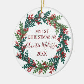 Mijn eerste kerstfeest als tante Year Kerstmis Keramisch Ornament (Links)