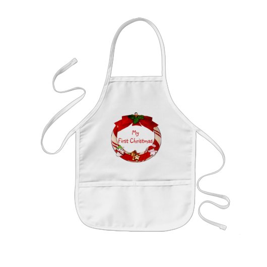 Mijn eerste kerstfeest Baby Apron Kinder Schort (Voorkant)