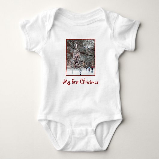 'Mijn eerste kerstfeest' Baby Creeper Romper (Voorkant)