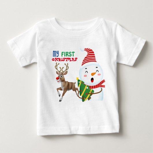 Mijn eerste kerstfeest Baby T-Shirt (Voorkant)