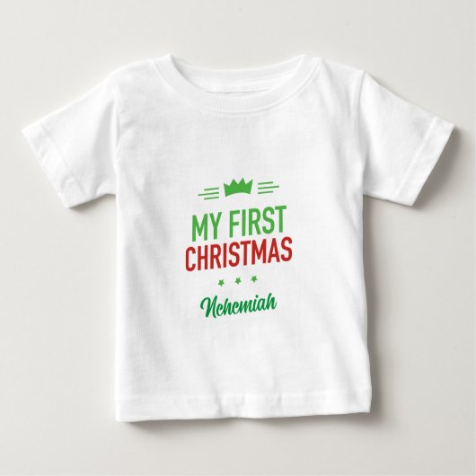 Mijn eerste kerstfeest Baby T-shirt (Voorkant)
