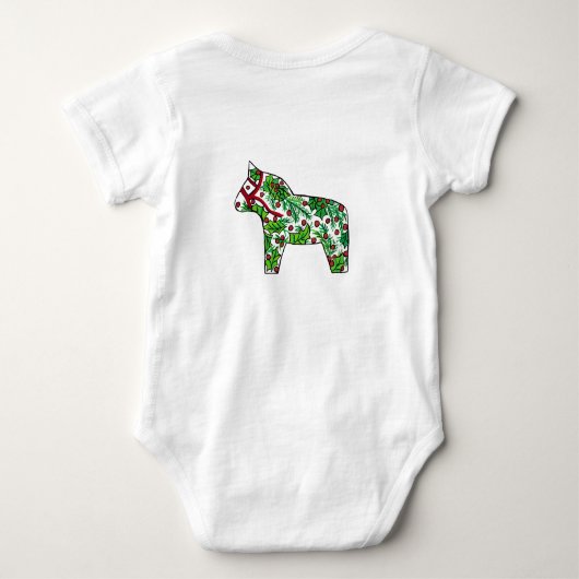 Mijn eerste kerstfeest Dala Horse Romper (Achterkant)