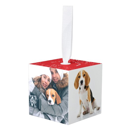 Mijn eerste kerstfeest met 4 foto's decoratie (Voorkant hoekig)