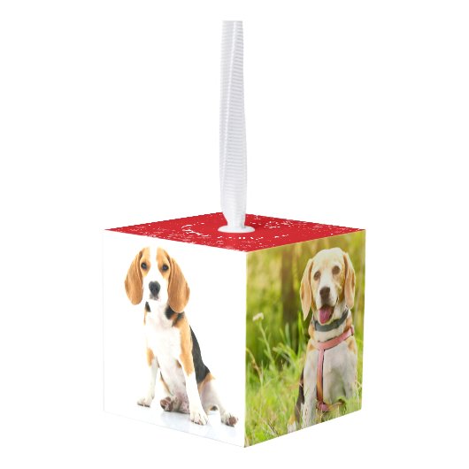 Mijn eerste kerstfeest met 4 foto's decoratie (Achter hoekig)