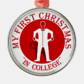 Mijn eerste kerstfeest op het college metalen ornament (Voorkant)