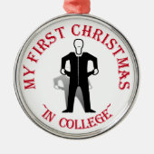 Mijn eerste kerstfeest op het college metalen ornament (Voorkant)