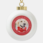 Mijn eerste Kerstfeest voor altijd Thuis Modern Pe Keramische Bal Ornament (Voorkant)