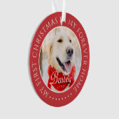 Mijn eerste Kerstfeest voor altijd Thuis Modern Pe Ornament (voorkant)