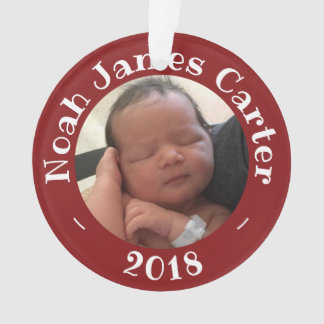 Mijn eerste kerstfoto Aangepast voor Kerstmis 2018 Ornament