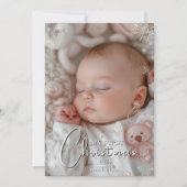 Mijn eerste kerstfoto Baby Feestdagenkaart (Voorkant)