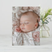 Mijn eerste kerstfoto Baby Feestdagenkaart (Staand voorkant)