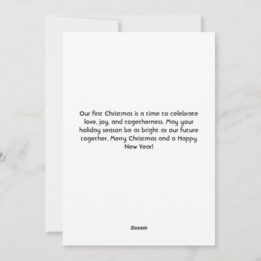 Mijn eerste kerstfoto Baby Feestdagenkaart (Achterkant)