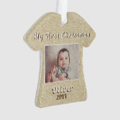 Mijn eerste kerstfoto Baby Foto Ornament (voorkant)
