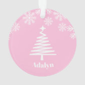Mijn eerste kerstfoto Baby Girl Pink Ornament (achterkant)