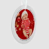 Mijn eerste kerstfoto Baby Grandma Holiday Ornament (voorkant)