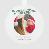 Mijn eerste kerstfoto Baby Grandma Holiday Ornament (achterkant)