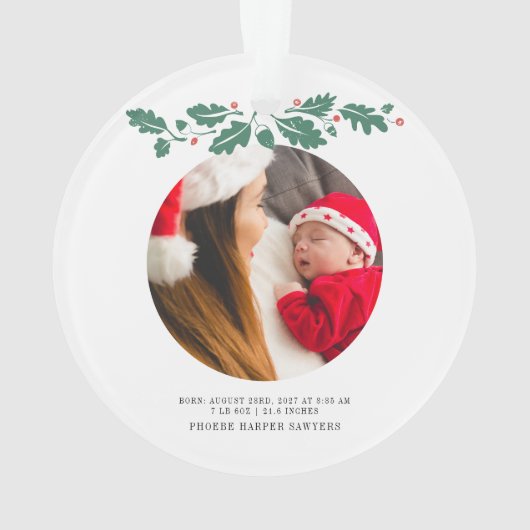Mijn eerste kerstfoto Baby Grandma Holiday Ornament (achterkant)
