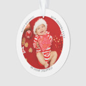 Mijn eerste kerstfoto Baby Grandma Holiday Ornament (voorkant)