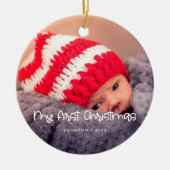 Mijn eerste kerstfoto baby keramisch ornament (Voorkant)