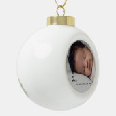 Mijn eerste kerstfoto-Baby Keramische Bal Ornament (Links)