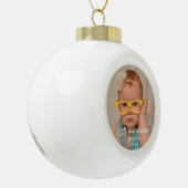 Mijn eerste kerstfoto baby keramische bal ornament (Links)
