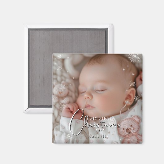 Mijn eerste kerstfoto Baby Magneet (Voorkant / Achterkant)