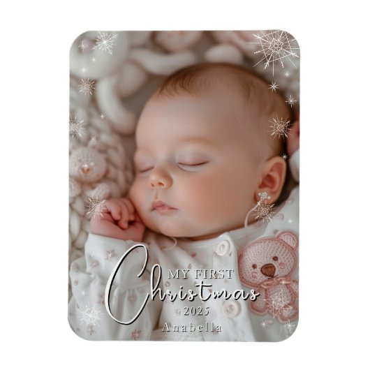 Mijn eerste kerstfoto Baby Magneet (Verticaal)
