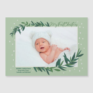 Mijn eerste kerstfoto Baby Magnetische Kaart