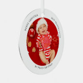 Mijn eerste kerstfoto Baby Metalen Ornament (Voorkant Rechts)